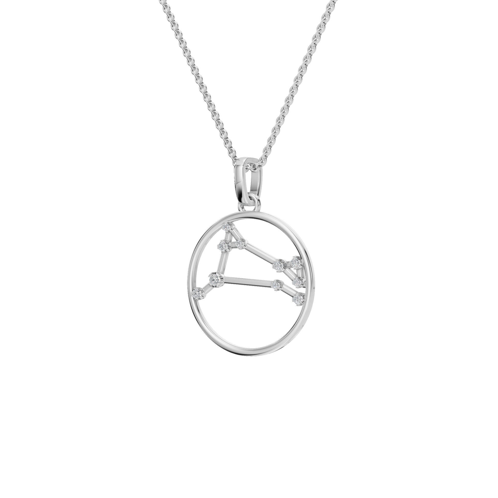 Celestial Libra Diamond Pendant Necklace – Zodiac Gold Jewelry Gift for USA Holidays