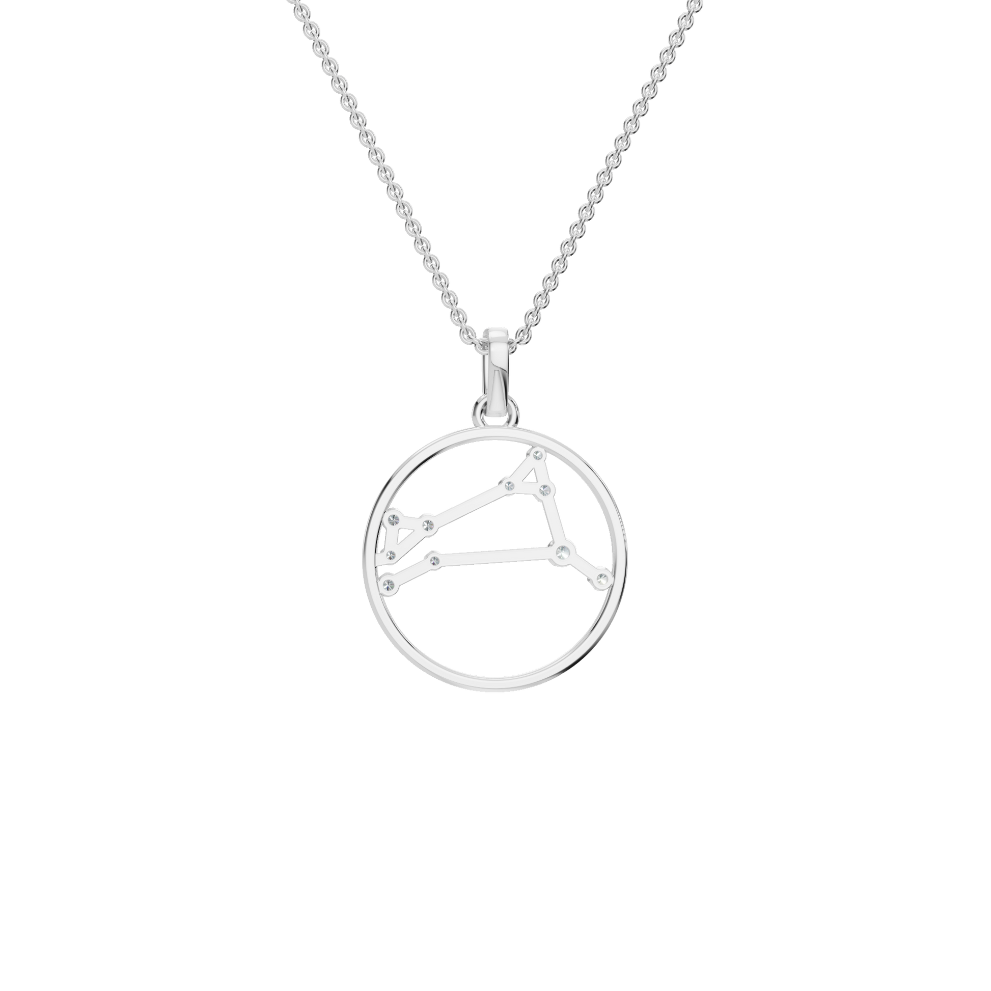 Celestial Libra Diamond Pendant Necklace – Zodiac Gold Jewelry Gift for USA Holidays