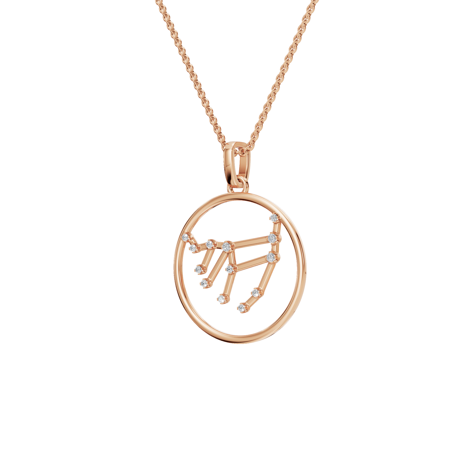 Virgo Golden Order Lab Grown Diamond Necklace Pendant