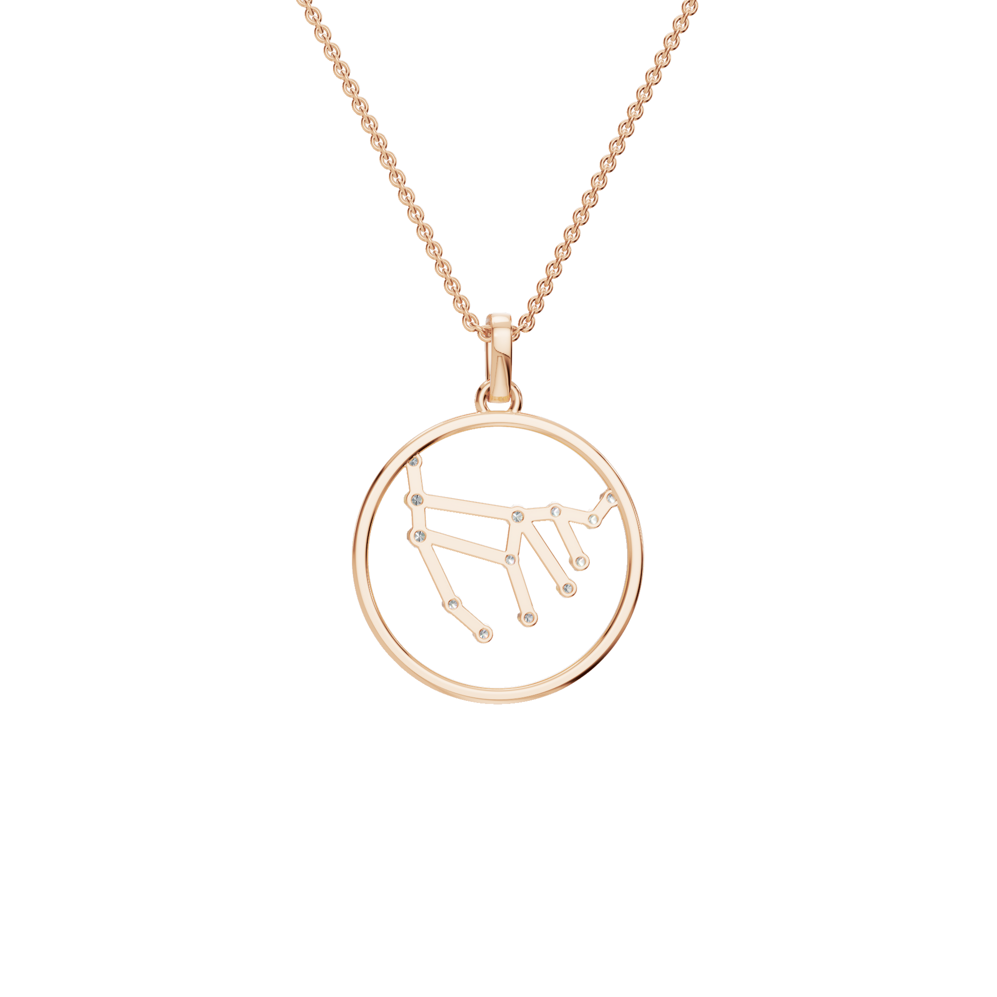Virgo Golden Order Lab Grown Diamond Necklace Pendant