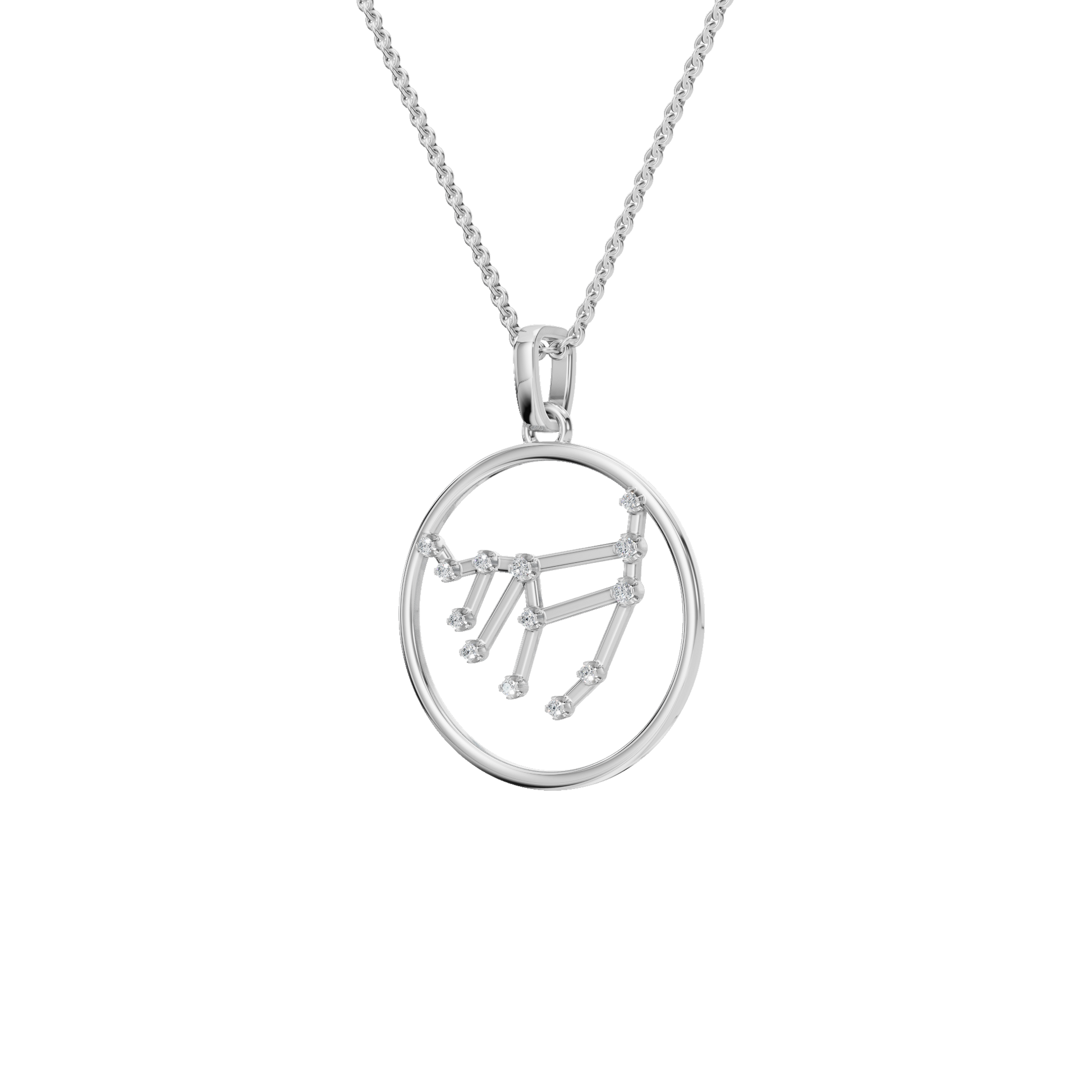 Virgo Golden Order Lab Grown Diamond Necklace Pendant