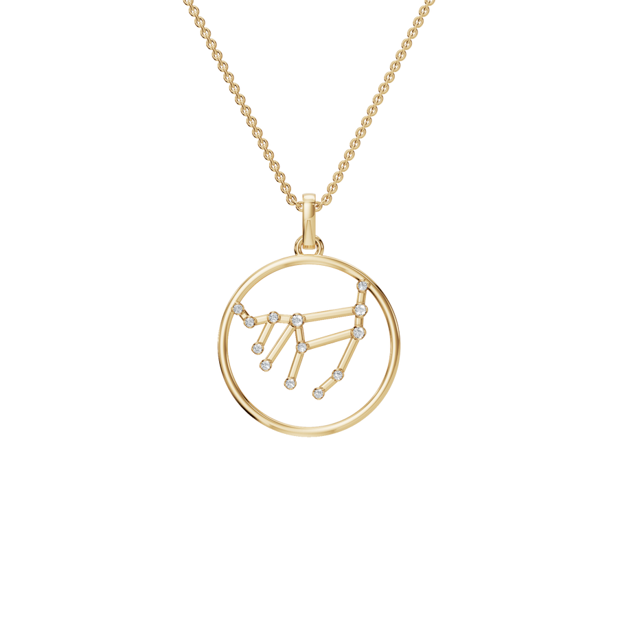 Virgo Golden Order Lab Grown Diamond Necklace Pendant