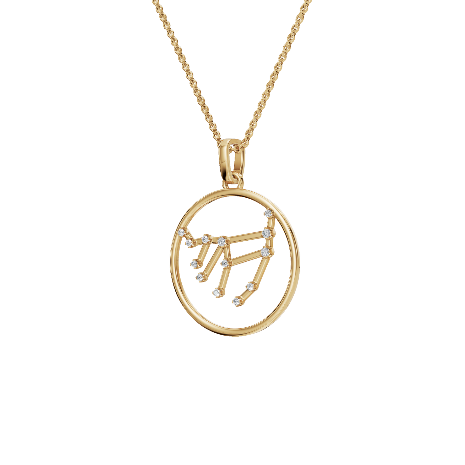 Virgo Golden Order Lab Grown Diamond Necklace Pendant
