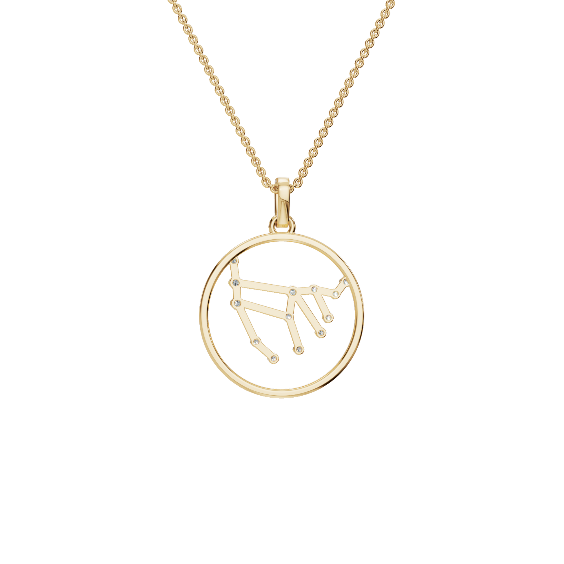Virgo Golden Order Lab Grown Diamond Necklace Pendant