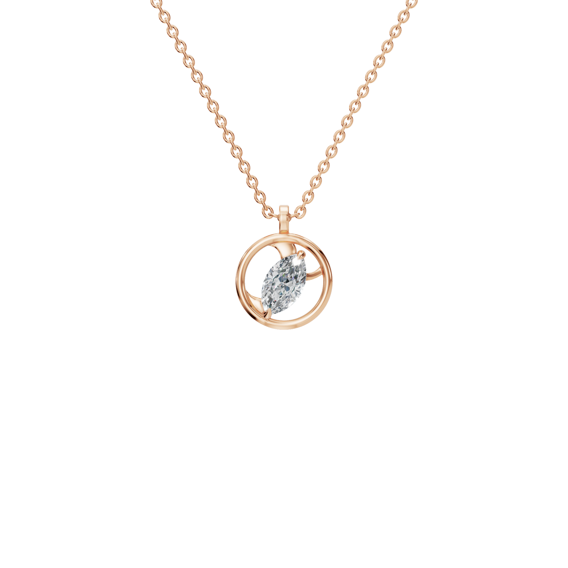 Radiant Orbit Lab Grown Diamond Necklace – Modern Gleaming Festival Pendant