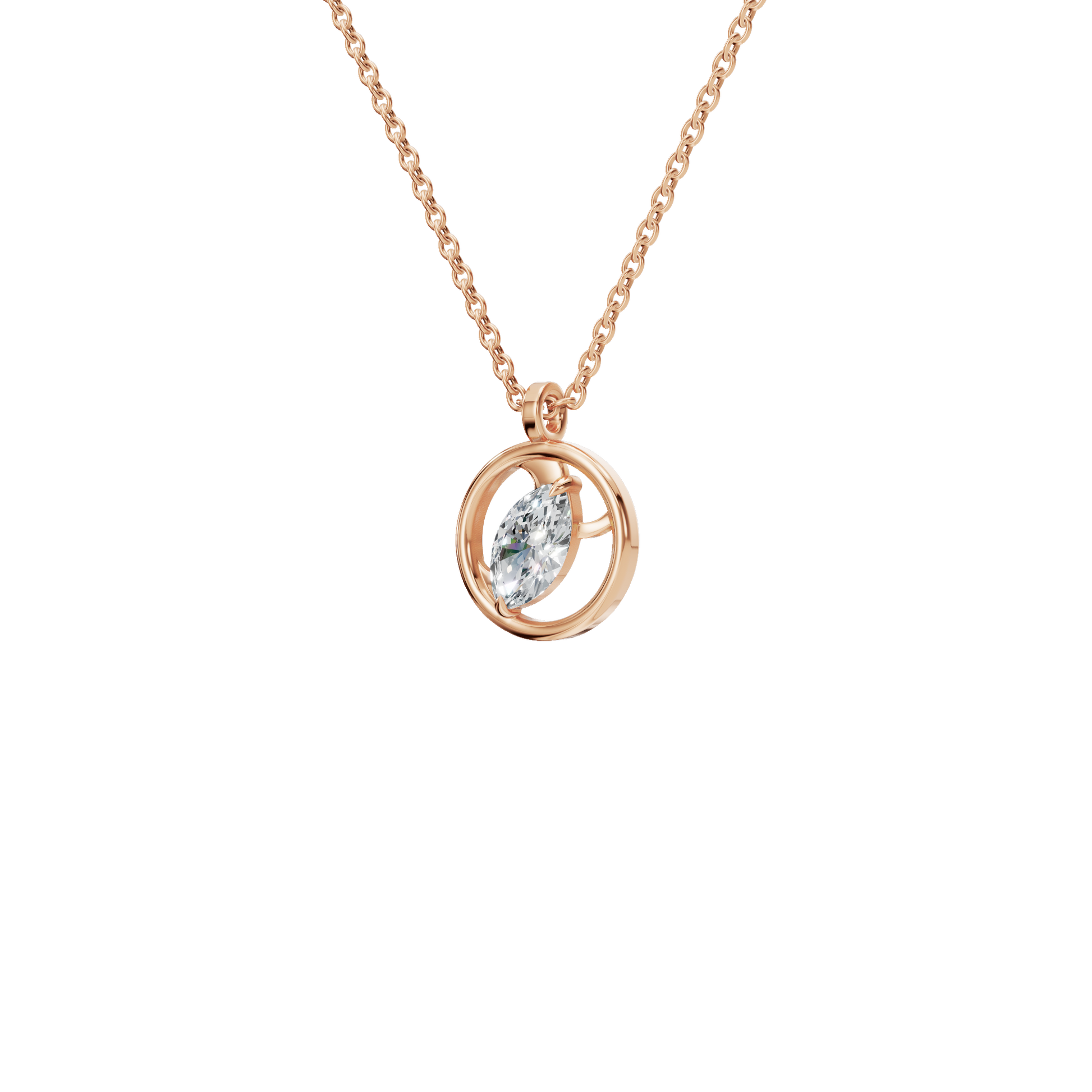 Radiant Orbit Lab Grown Diamond Necklace – Modern Gleaming Festival Pendant