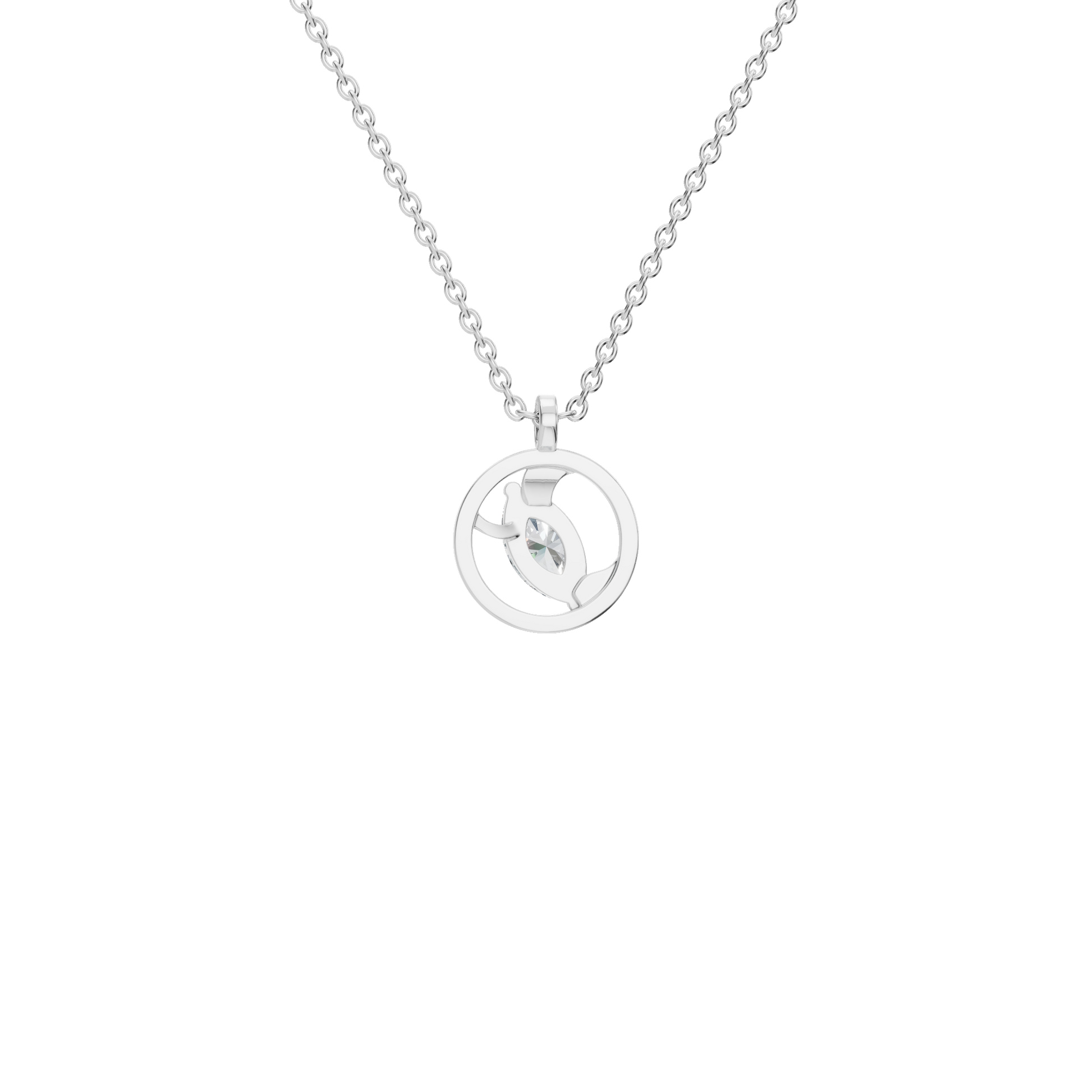 Radiant Orbit Lab Grown Diamond Necklace – Modern Gleaming Festival Pendant