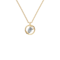 0.42 CTW Marquise Diamond Circle Pendant Necklace | Modern Floating Design
