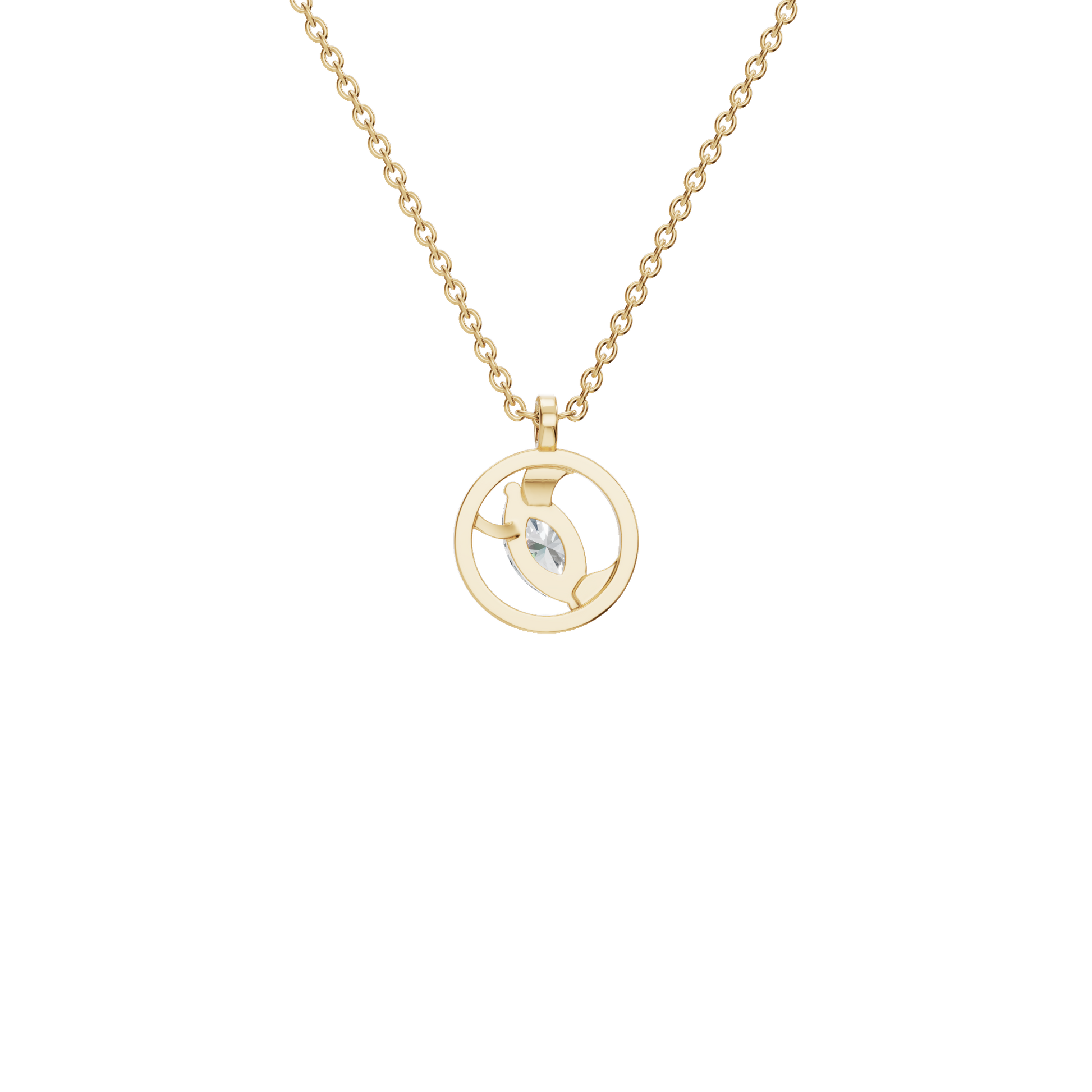Radiant Orbit Lab Grown Diamond Necklace – Modern Gleaming Festival Pendant