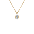 0.76 CTW Oval Diamond Solitaire Pendant Necklace