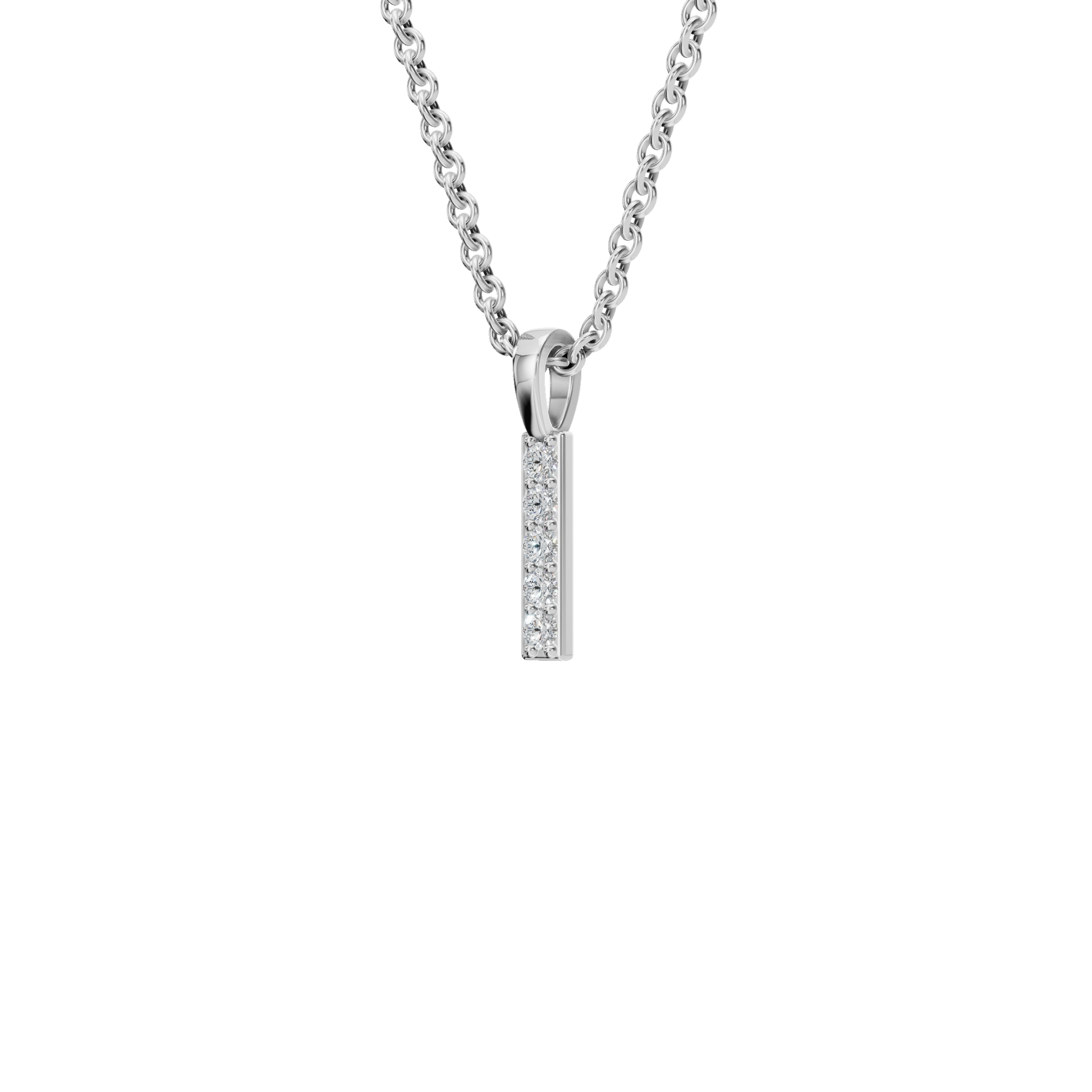 Minimal Diamond Bar Pendant  in Gold – Elegant Holiday Jewelry Gift for Her