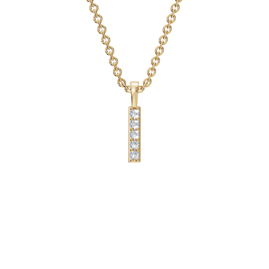 Minimal Diamond Bar Pendant in Gold – Elegant Holiday Jewelry Gift for Her