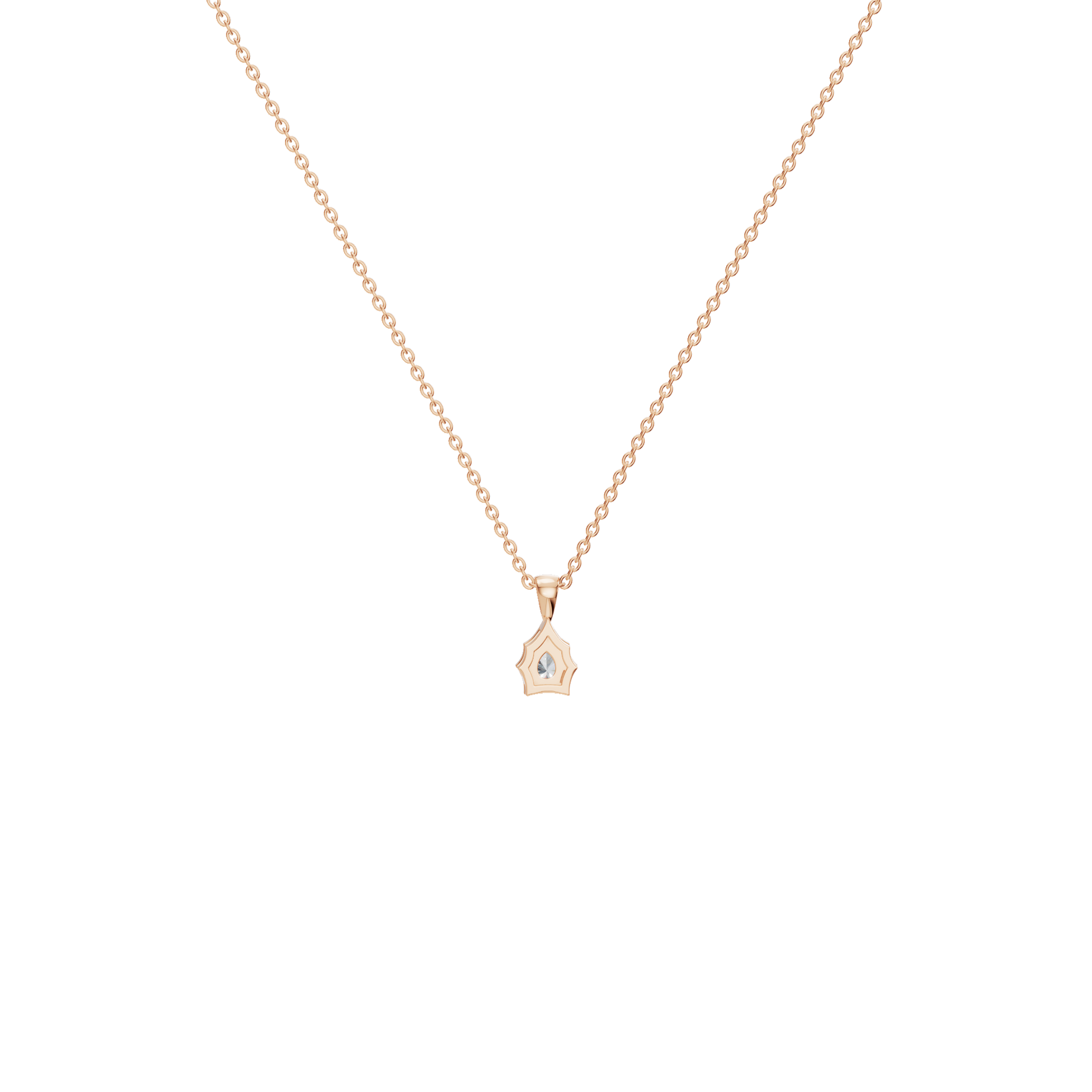 Ethereal Grace Pear-Cut Diamond Solitaire Pendant Necklace