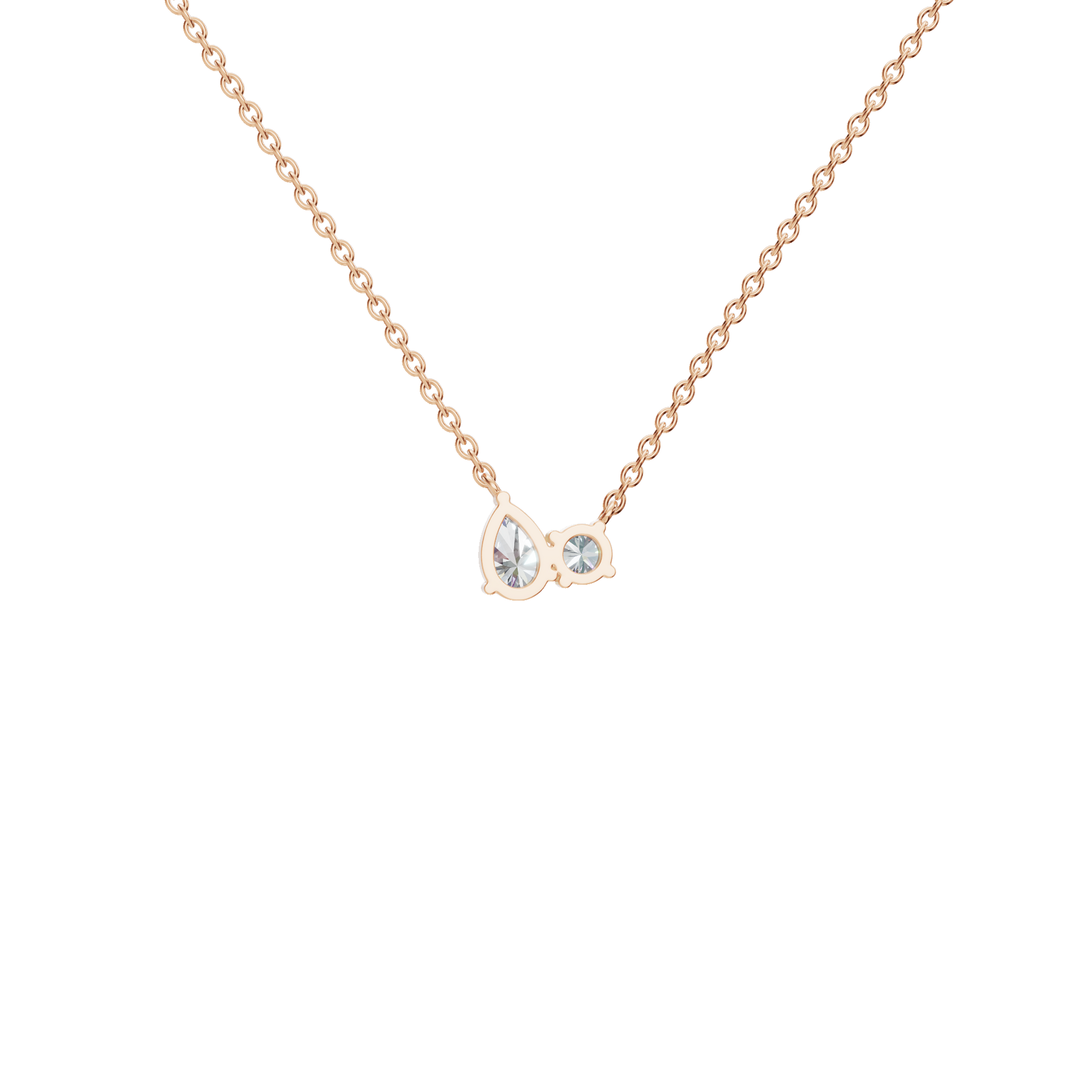 Twin Lab Grown Diamond Spark Pendant Necklace