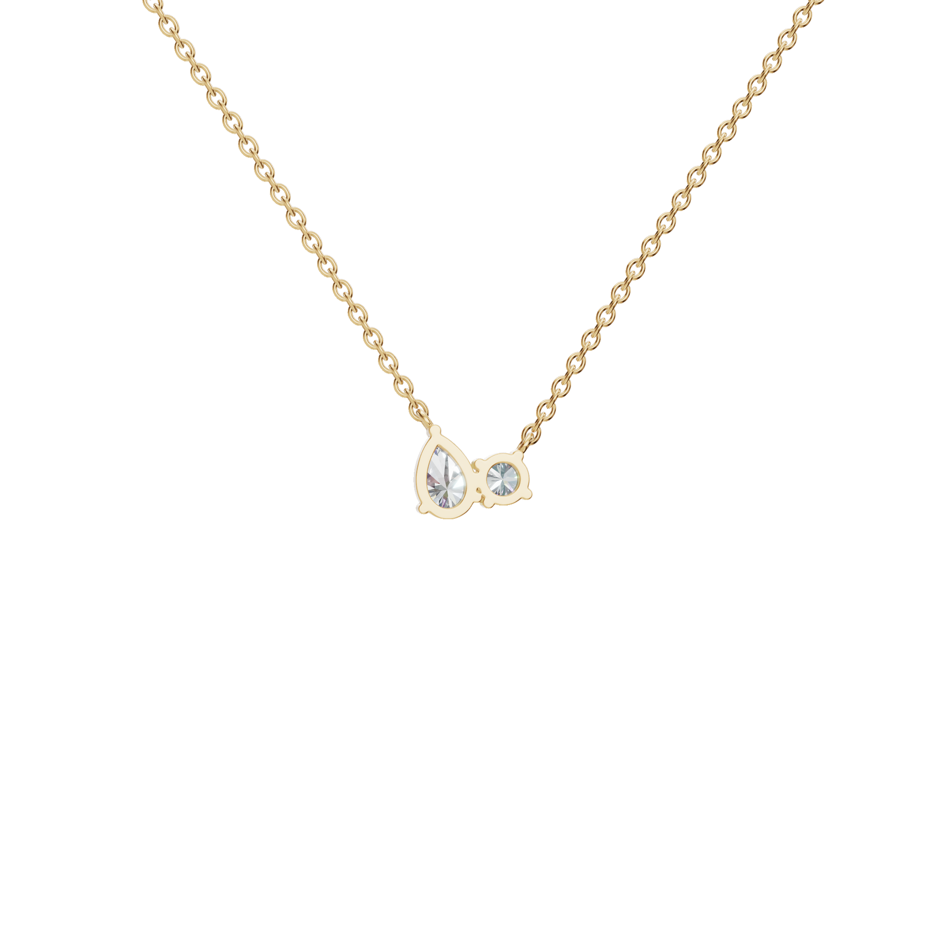Twin Lab Grown Diamond Spark Pendant Necklace