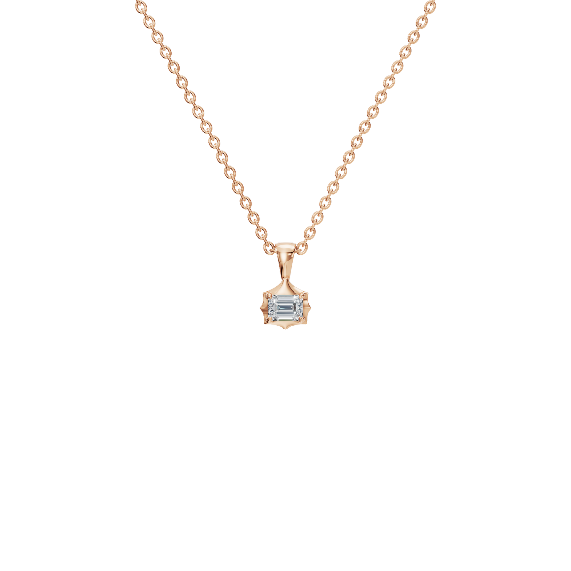 Emerald Cut Lab Grown Diamond Necklace – Mother’s Day Gift