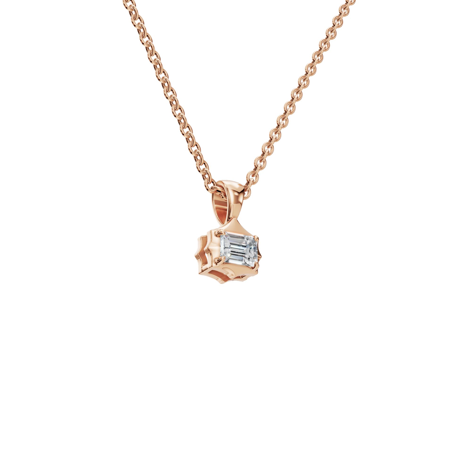 Emerald Cut Lab Grown Diamond Necklace – Mother’s Day Gift