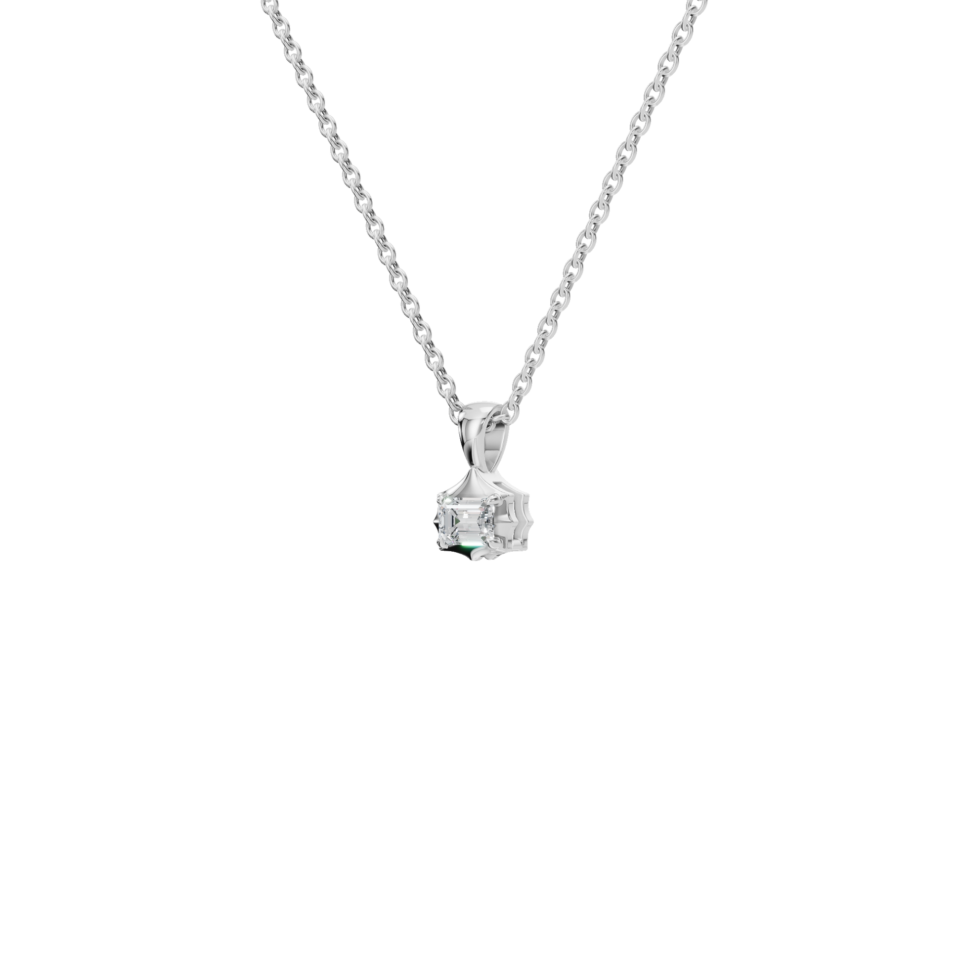 Emerald Cut Lab Grown Diamond Necklace – Mother’s Day Gift