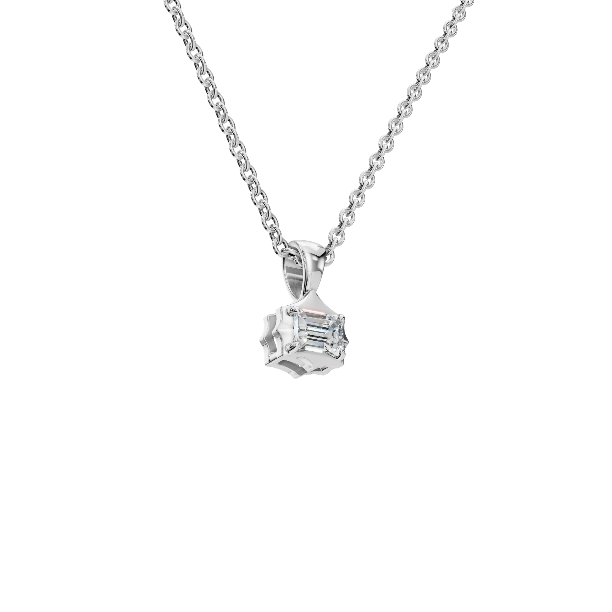 Emerald Cut Lab Grown Diamond Necklace – Mother’s Day Gift