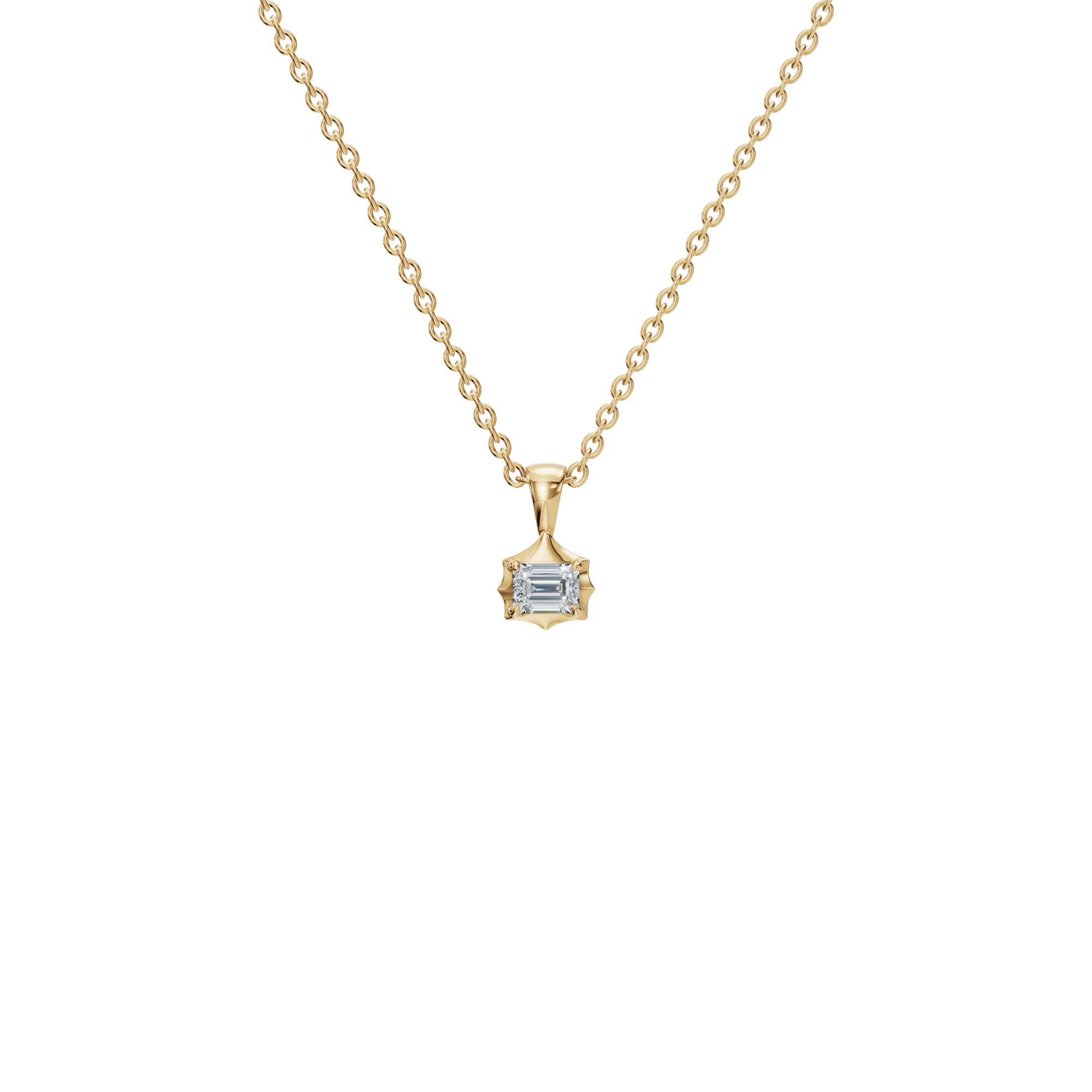 Emerald Cut Lab Grown Diamond Necklace – Mother’s Day Gift
