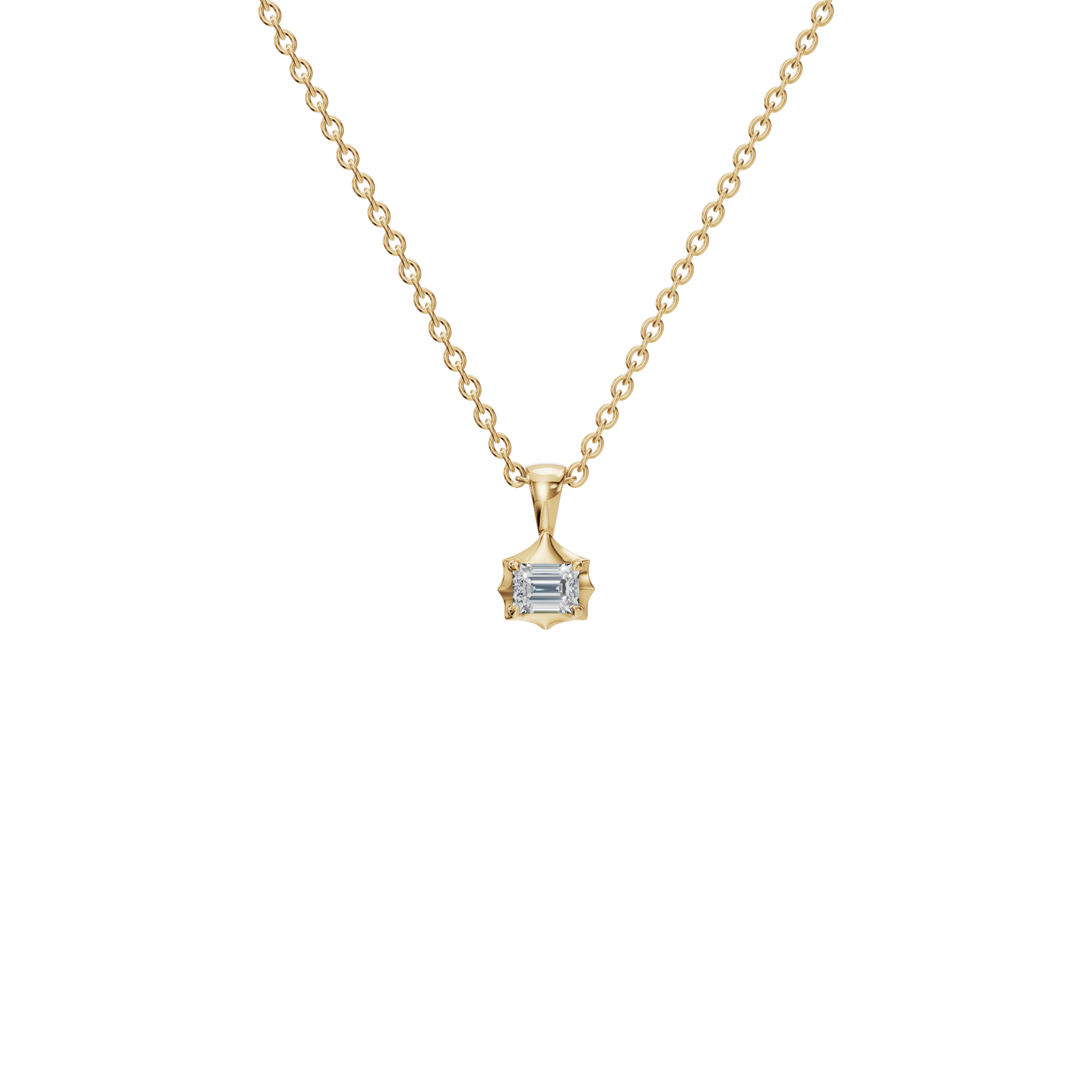 Emerald Cut Lab Grown Diamond Necklace – Mother’s Day Gift