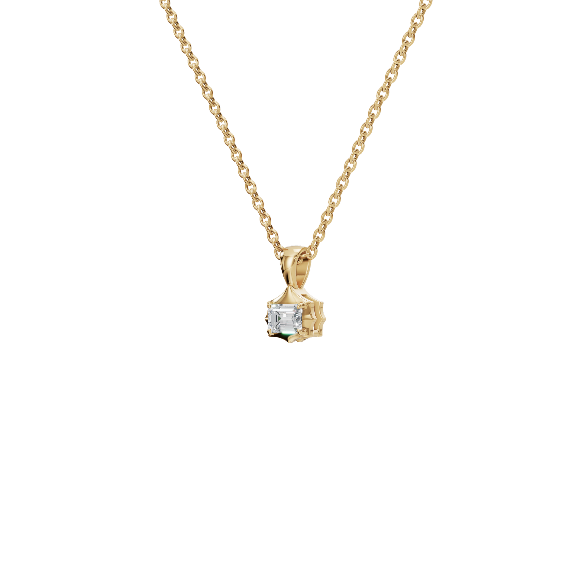Emerald Cut Lab Grown Diamond Necklace – Mother’s Day Gift