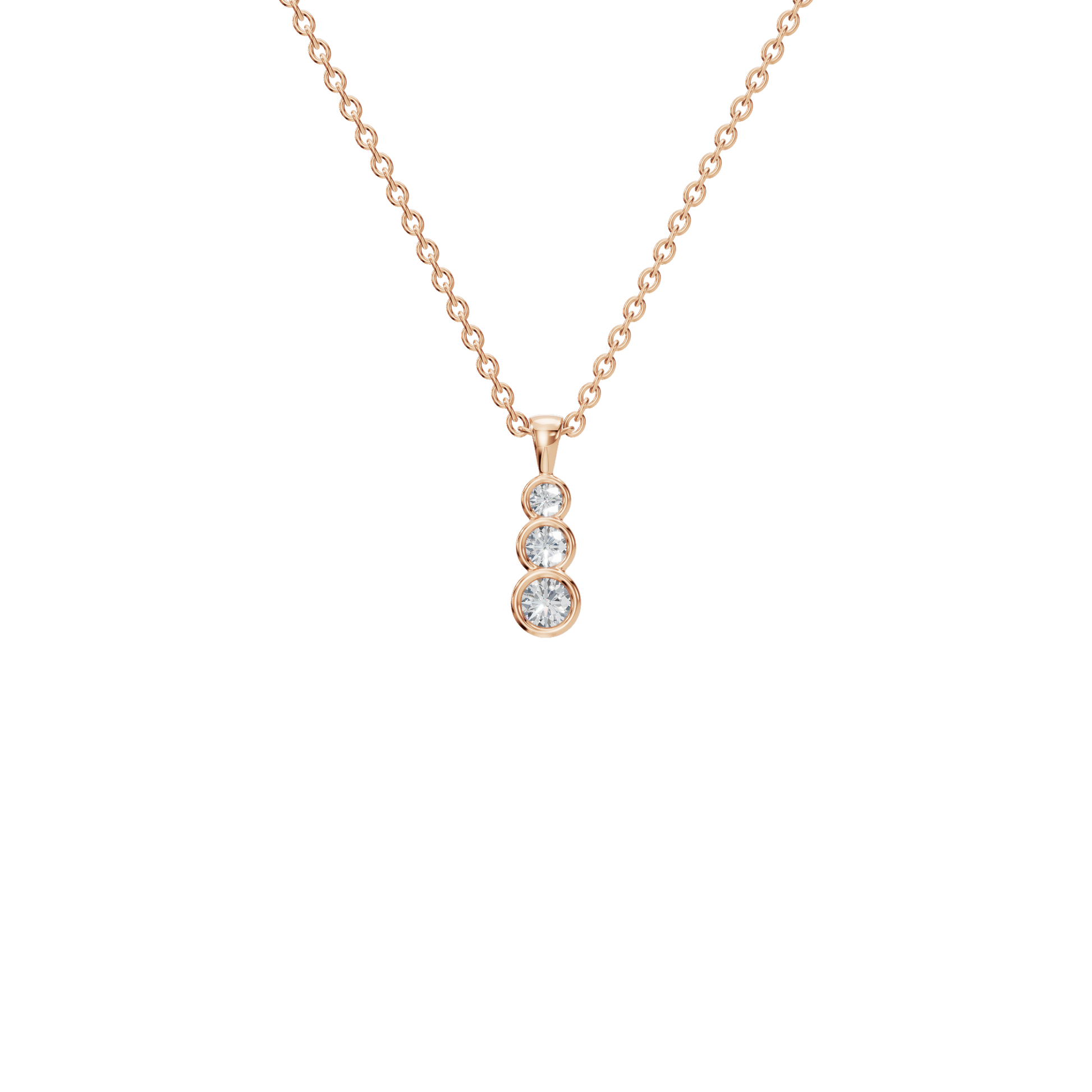 Timeless Trio Radiance Pendant – Sustainable Diamond Necklace for Mother’s Day