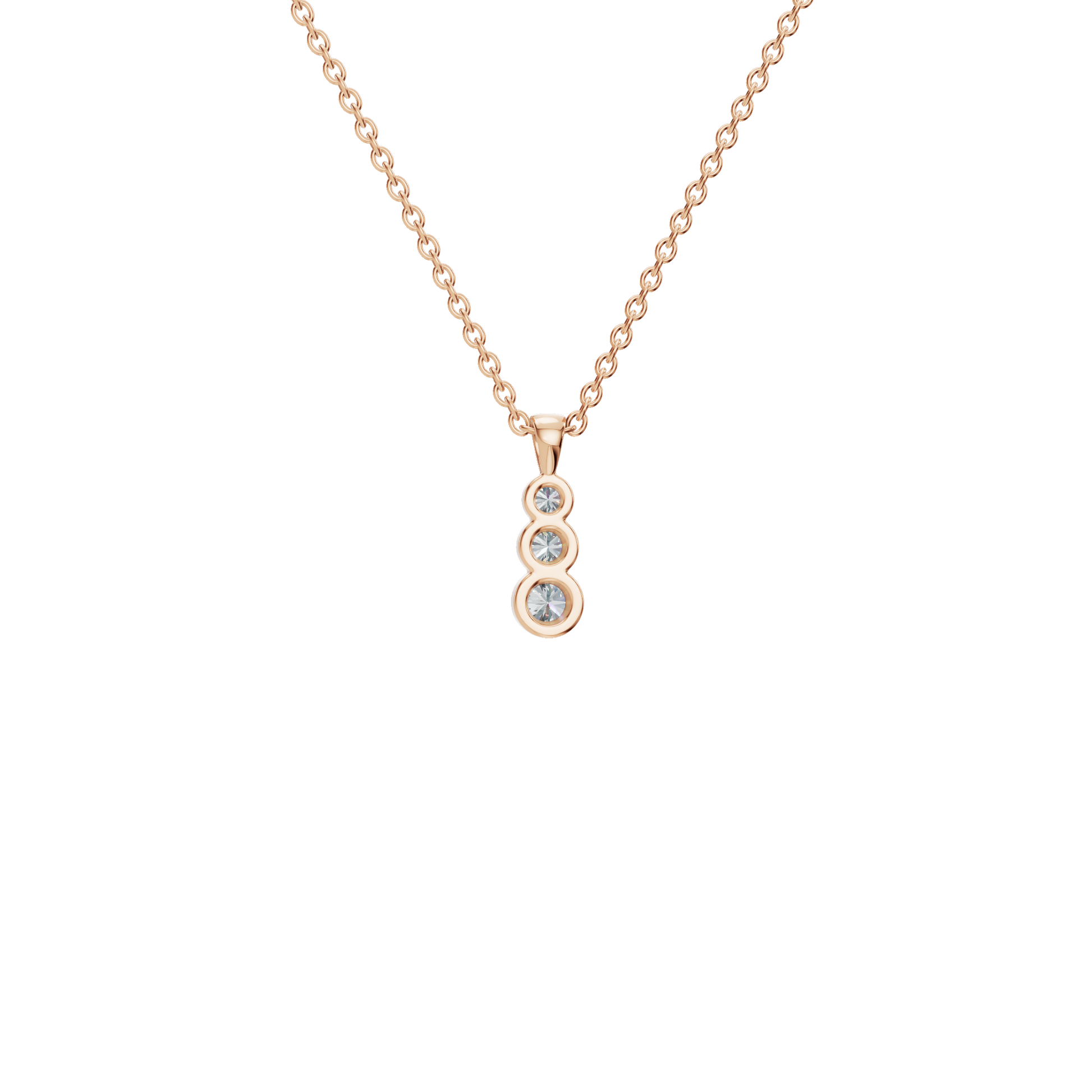 Timeless Trio Radiance Pendant – Sustainable Diamond Necklace for Mother’s Day