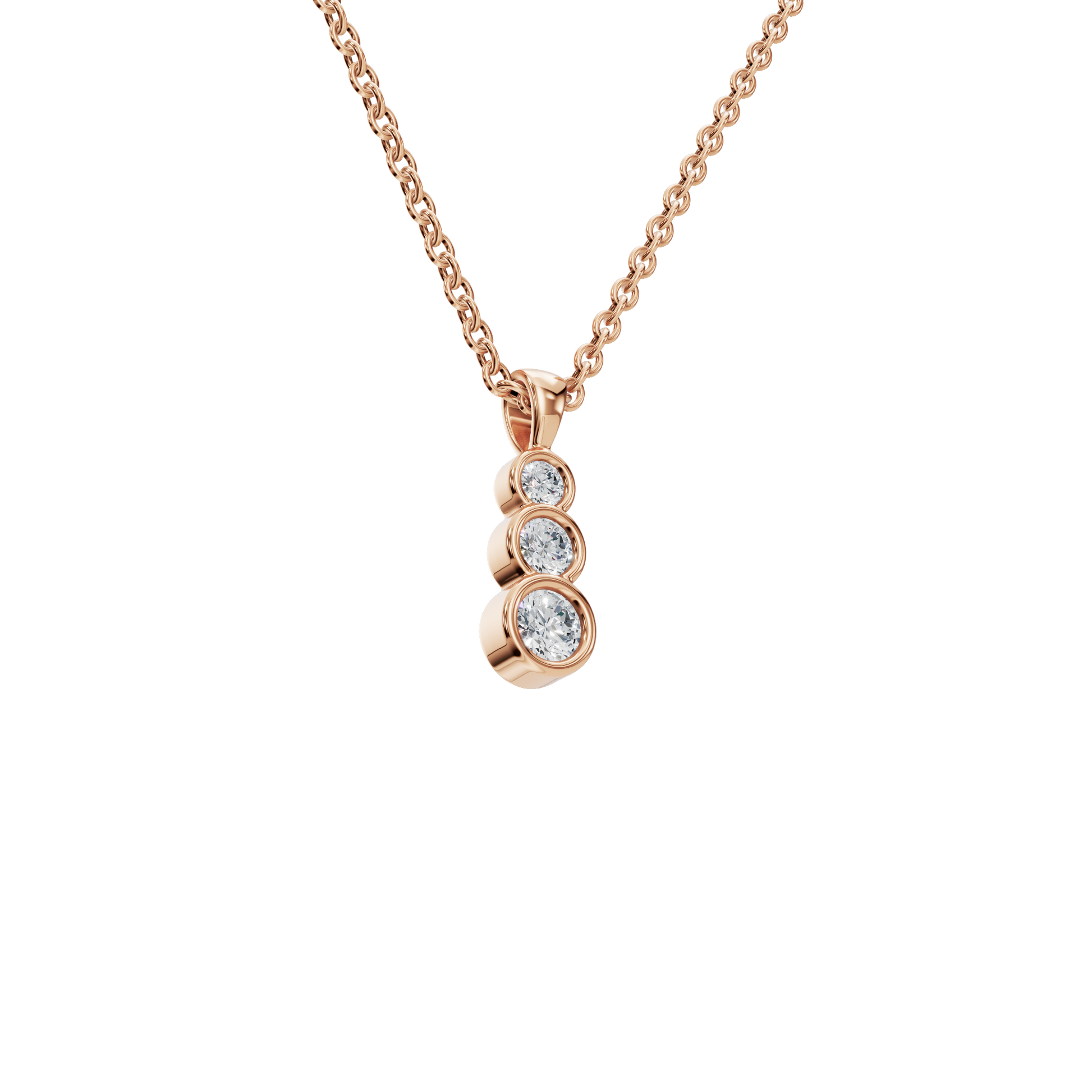 Timeless Trio Radiance Pendant – Sustainable Diamond Necklace for Mother’s Day