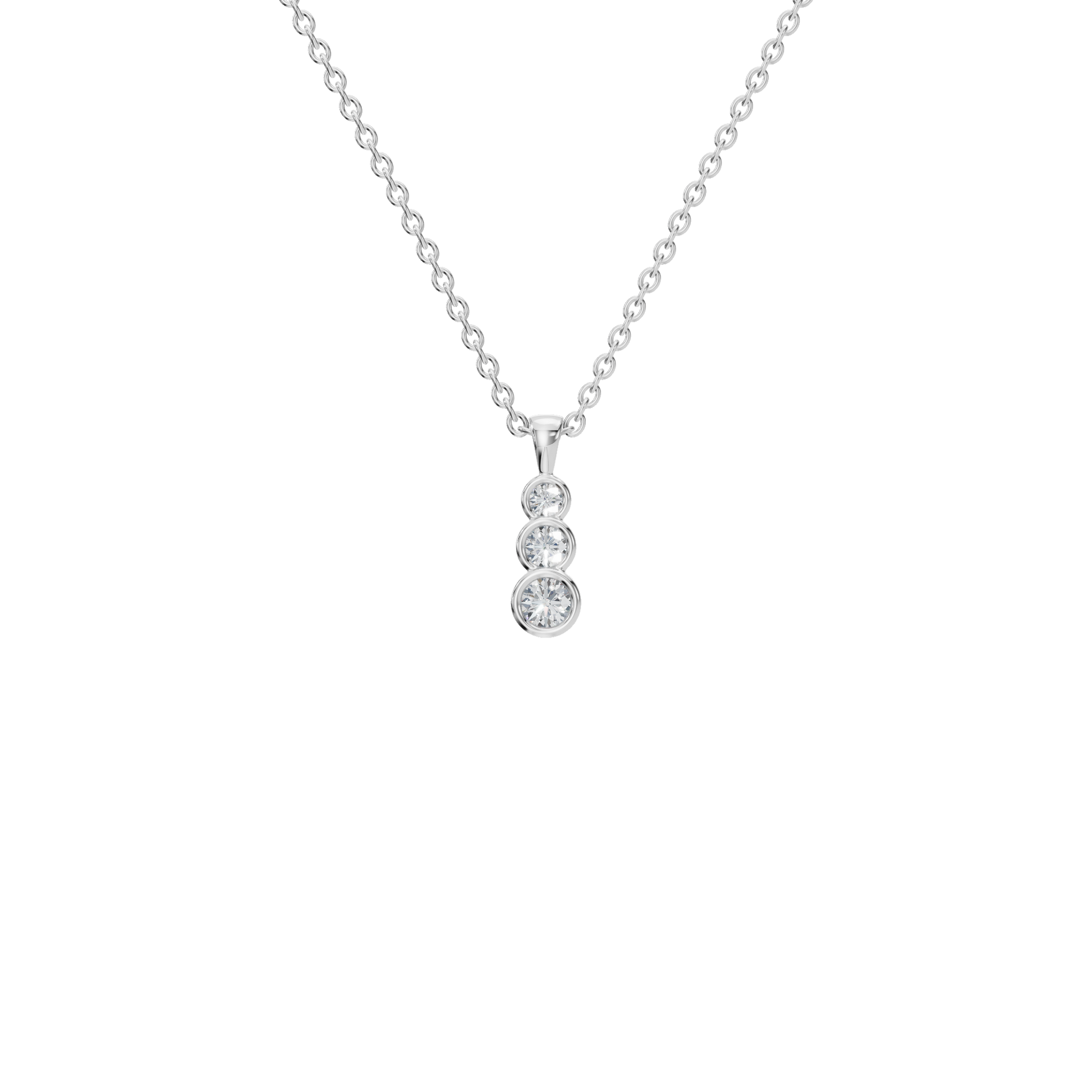 Timeless Trio Radiance Pendant – Sustainable Diamond Necklace for Mother’s Day