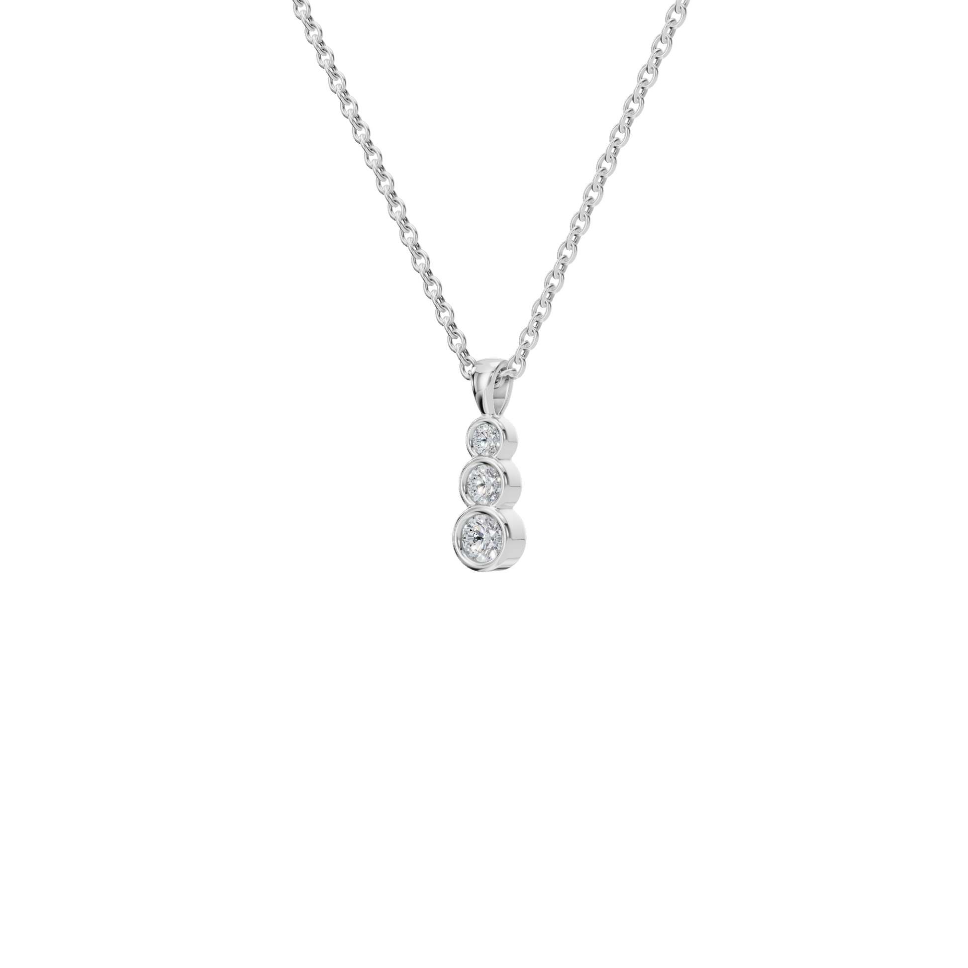 Timeless Trio Radiance Pendant – Sustainable Diamond Necklace for Mother’s Day
