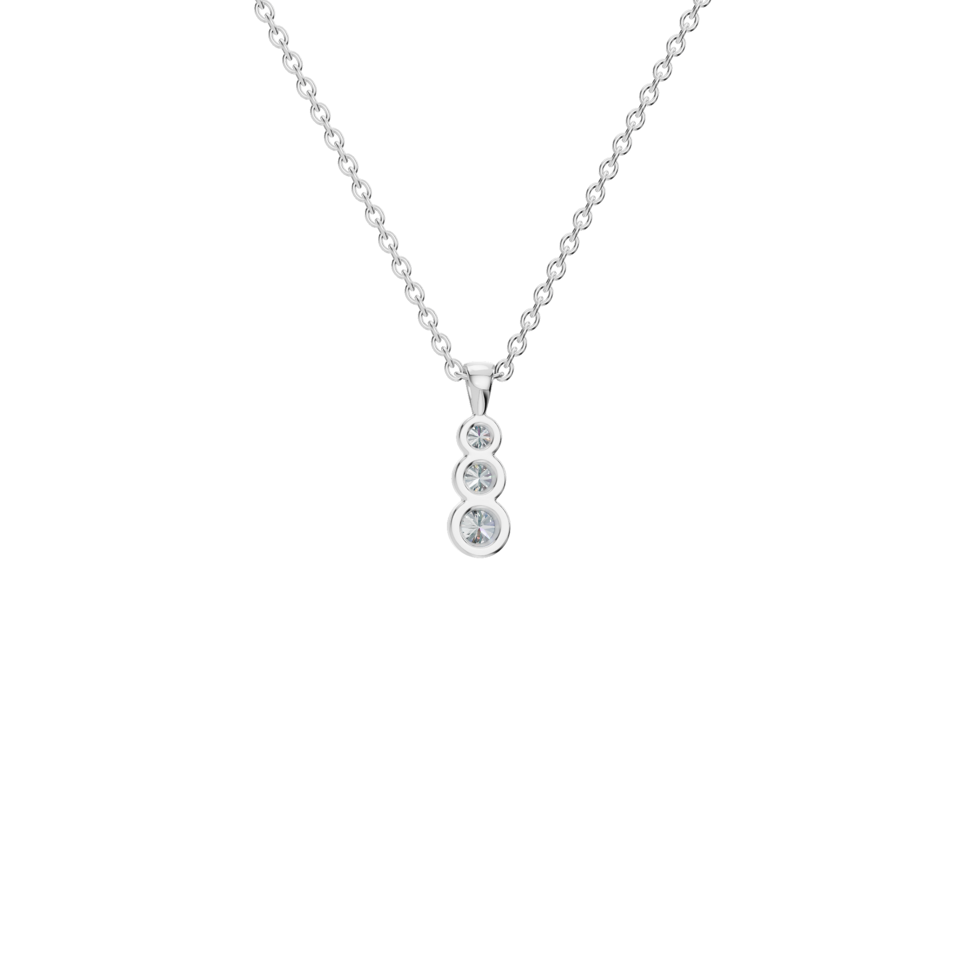 Timeless Trio Radiance Pendant – Sustainable Diamond Necklace for Mother’s Day