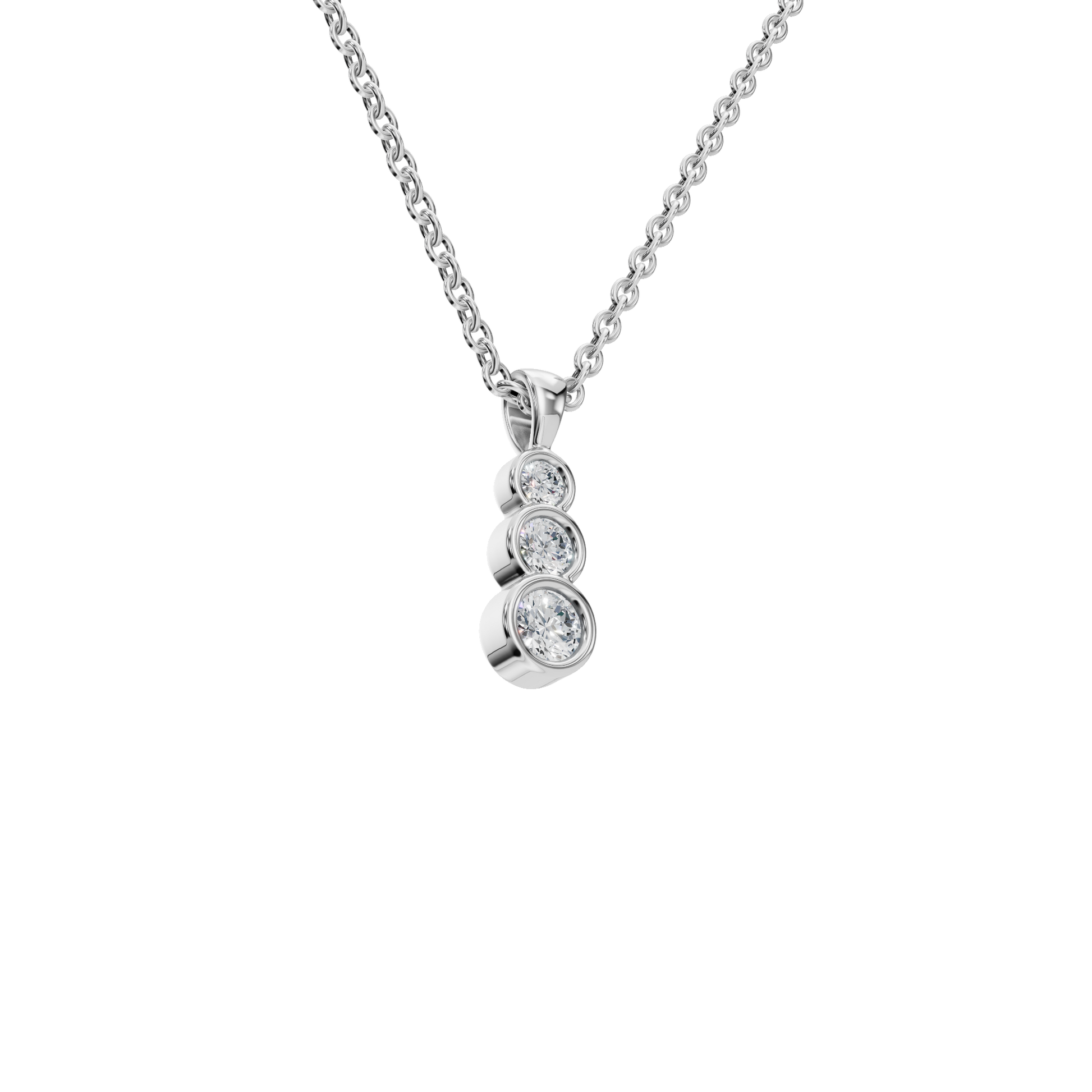 Timeless Trio Radiance Pendant – Sustainable Diamond Necklace for Mother’s Day