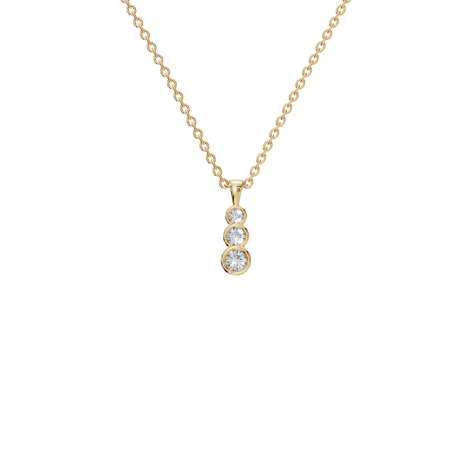 Timeless Trio Radiance Pendant – Sustainable Diamond Necklace for Mother’s Day