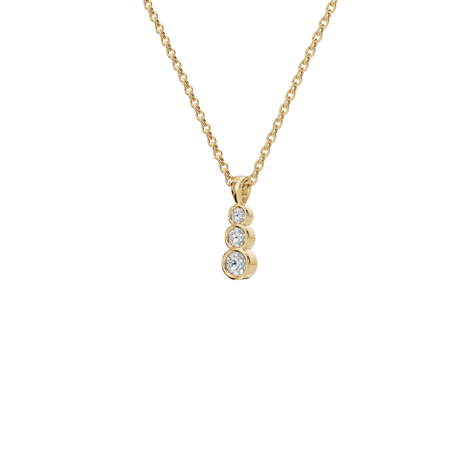 Timeless Trio Radiance Pendant – Sustainable Diamond Necklace for Mother’s Day