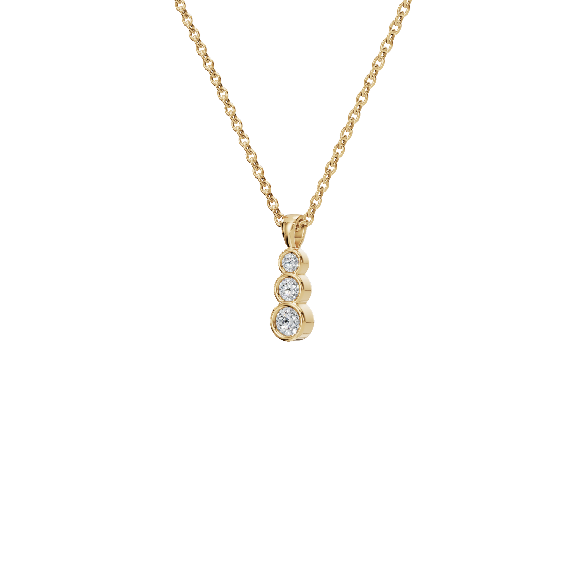 Timeless Trio Radiance Pendant – Sustainable Diamond Necklace for Mother’s Day