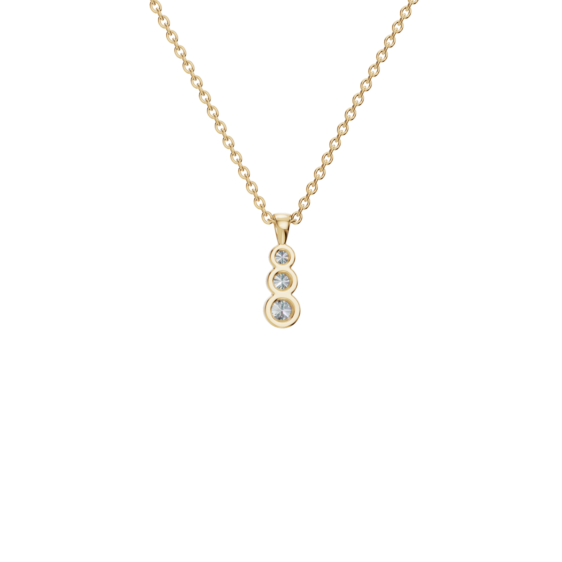 Timeless Trio Radiance Pendant – Sustainable Diamond Necklace for Mother’s Day