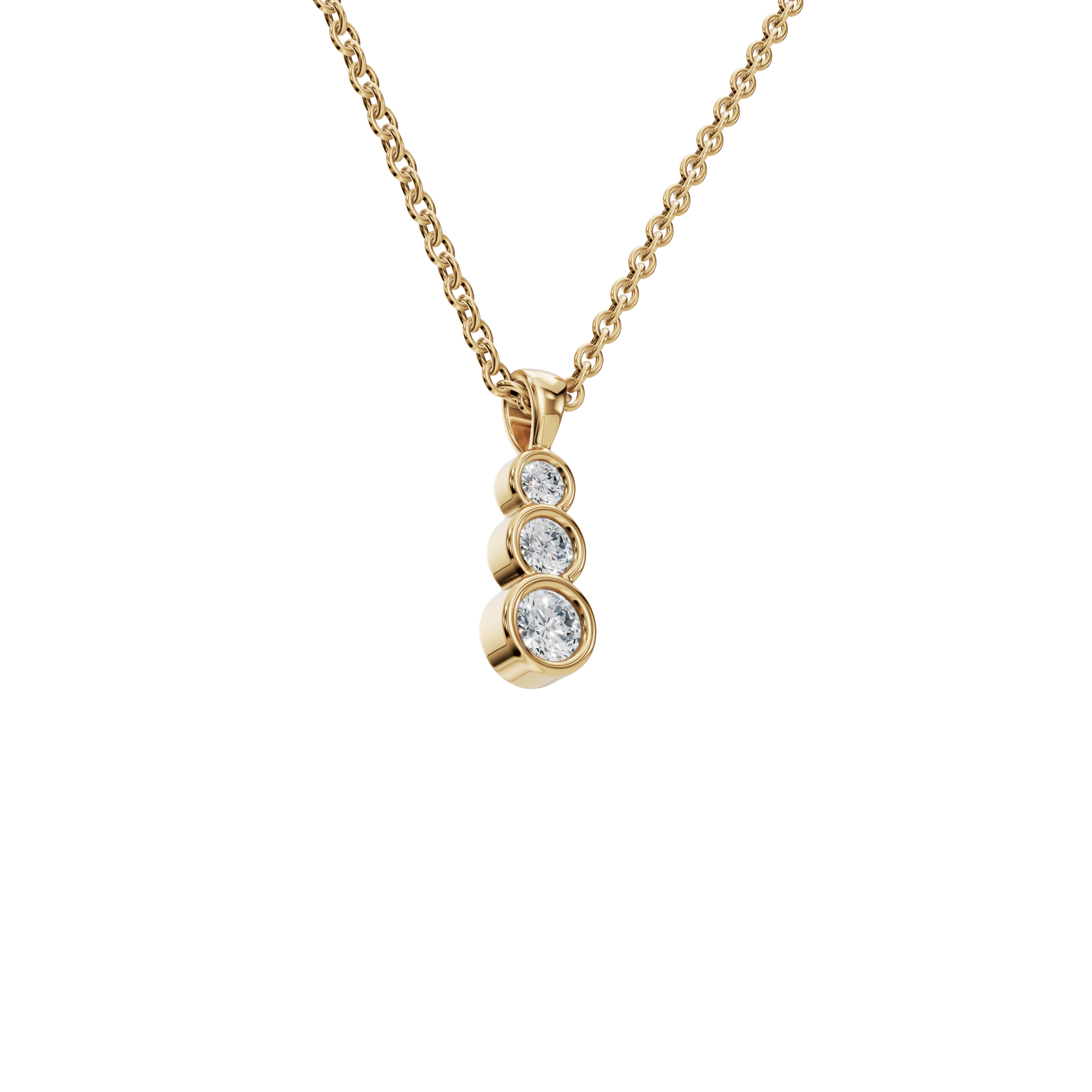 Timeless Trio Radiance Pendant – Sustainable Diamond Necklace for Mother’s Day