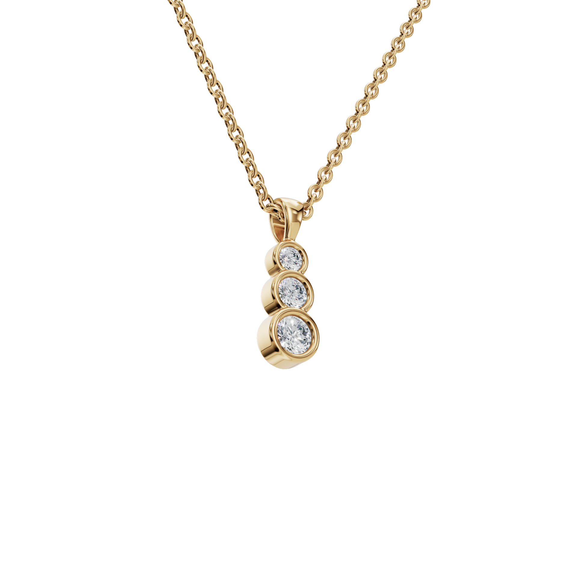Timeless Trio Radiance Pendant – Sustainable Diamond Necklace for Mother’s Day