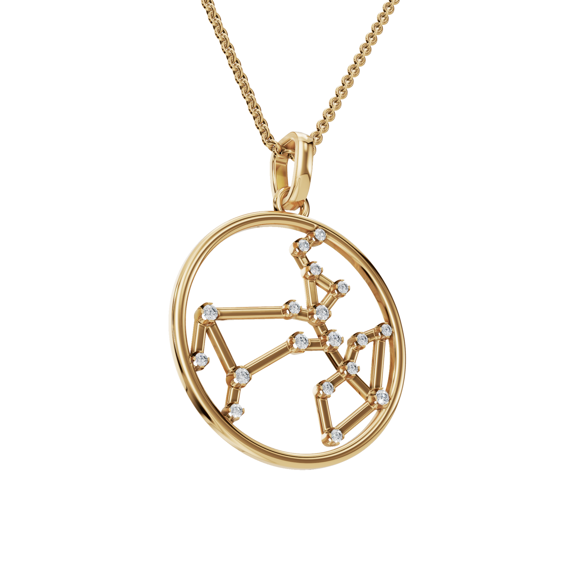 Sagittarius Celestial Arrow Lab Grown Diamond Pendant