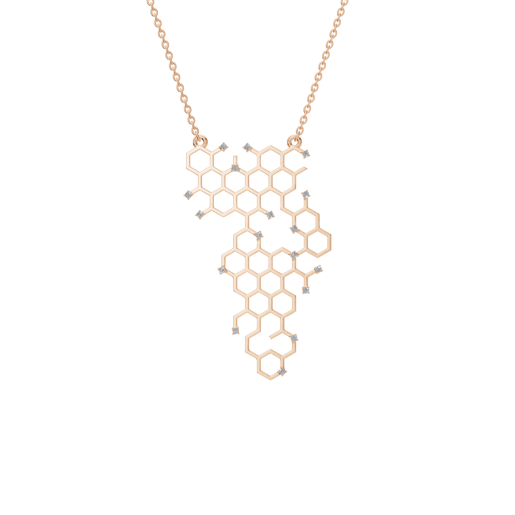 Honeycomb Light Lab Grown Diamond Necklace