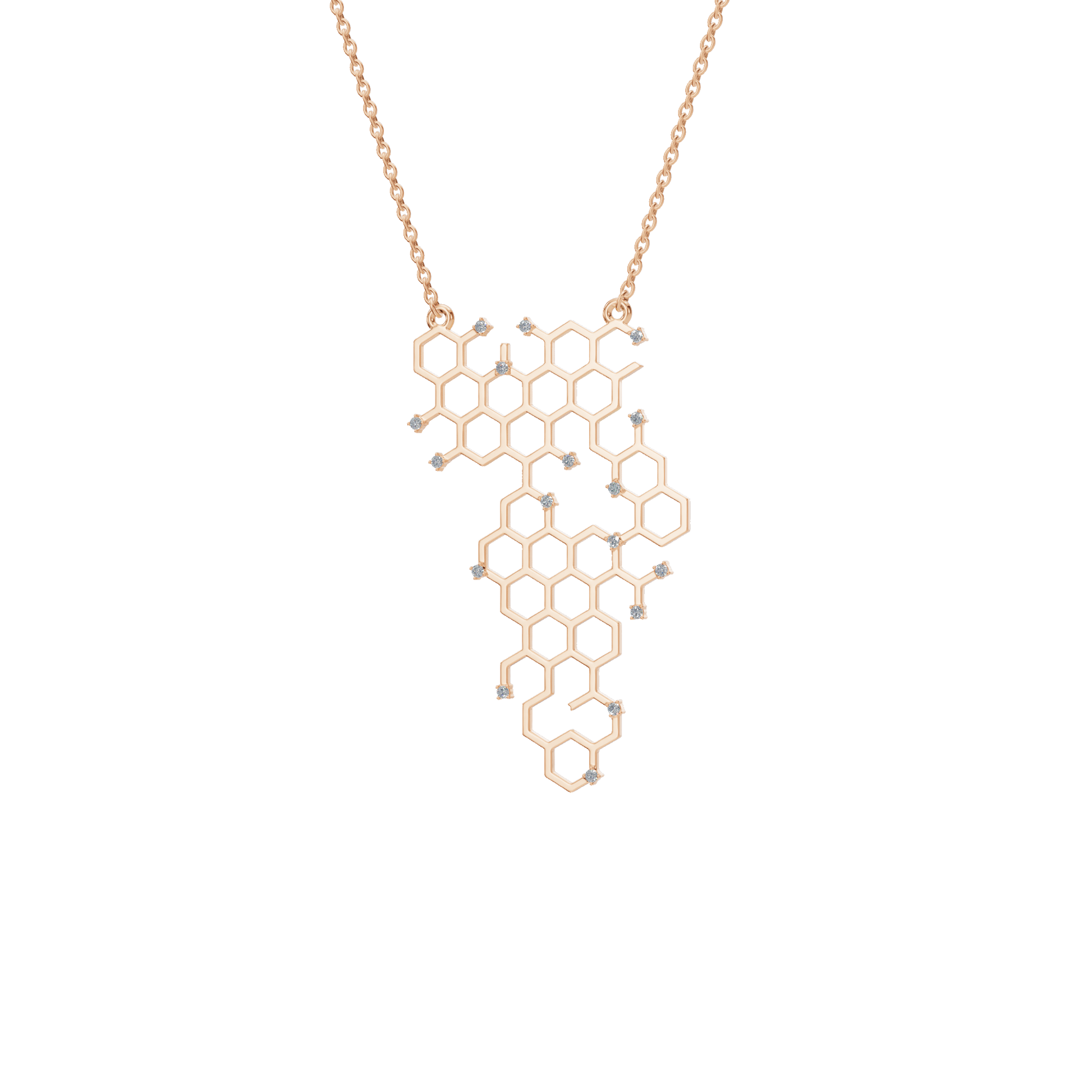 Honeycomb Light Lab Grown Diamond Necklace