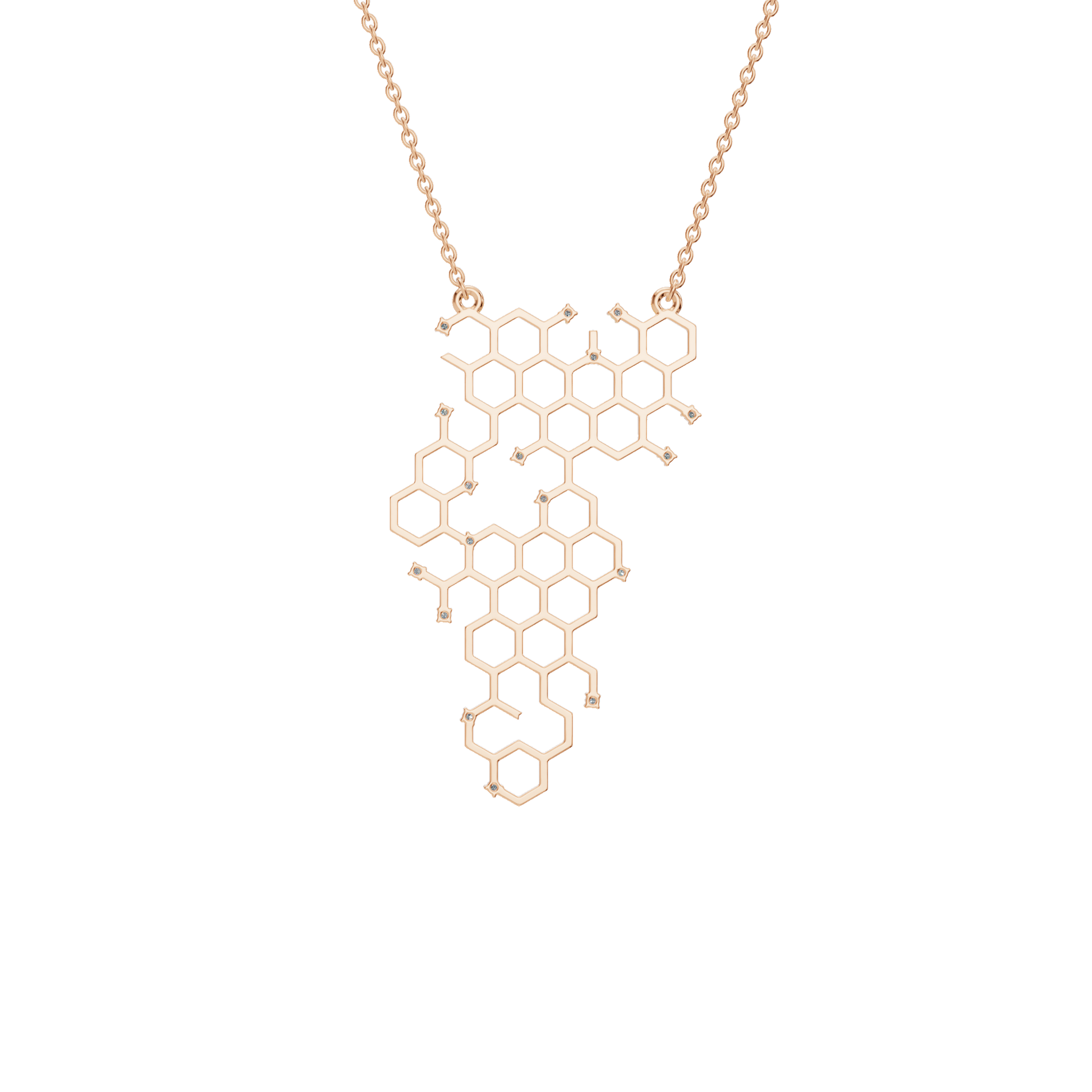 Honeycomb Light Lab Grown Diamond Necklace