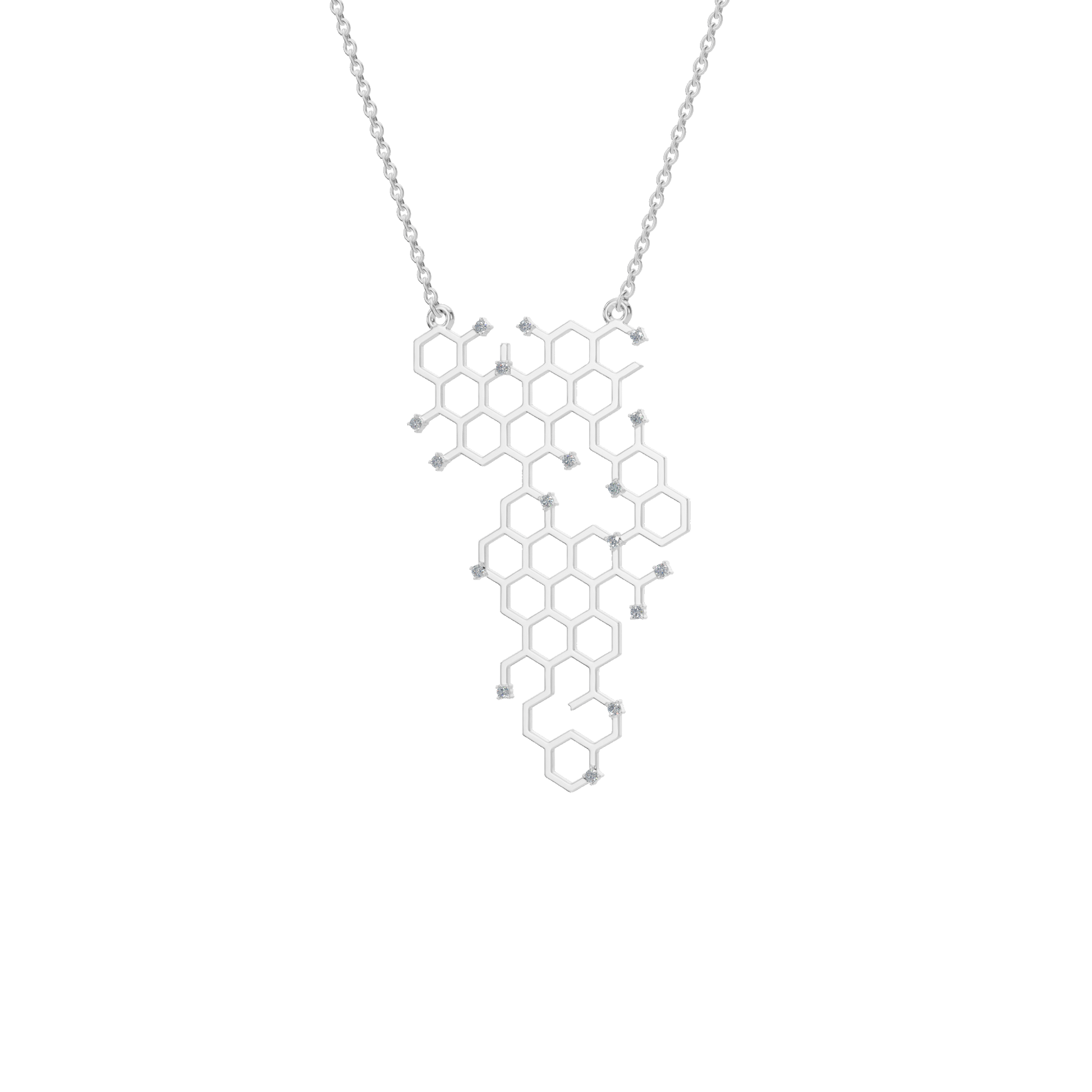 Honeycomb Light Lab Grown Diamond Necklace