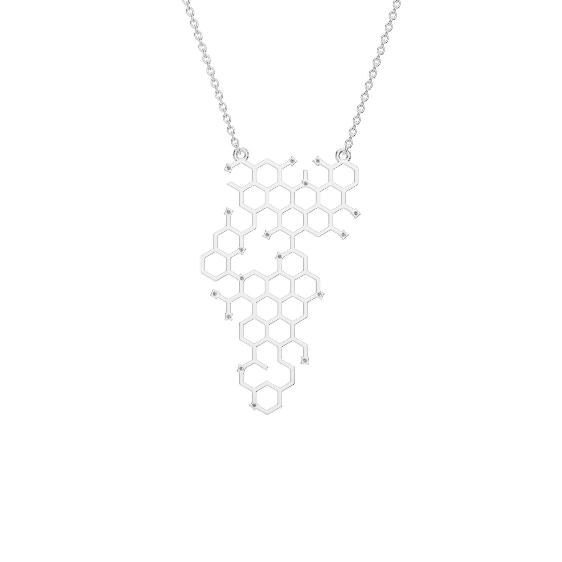 Honeycomb Light Lab Grown Diamond Necklace