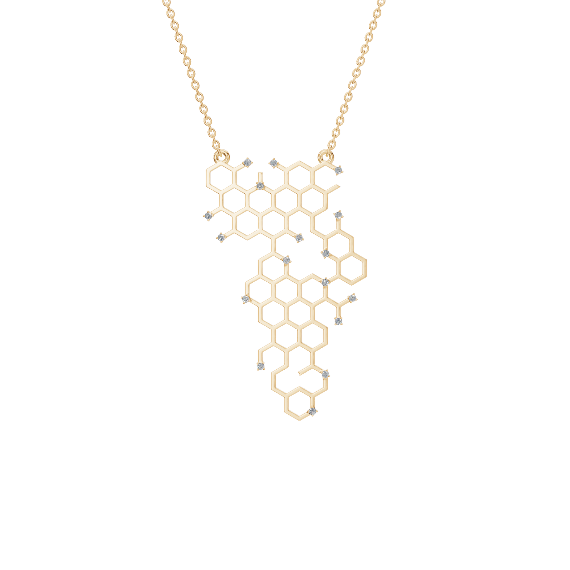 Honeycomb Light Lab Grown Diamond Necklace