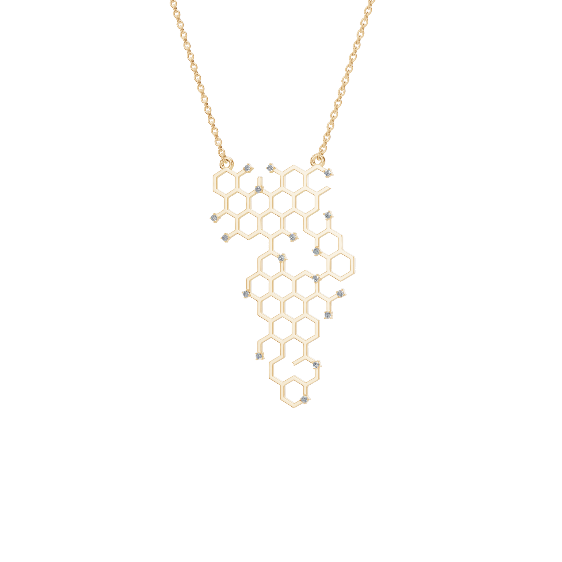 Honeycomb Light Lab Grown Diamond Necklace