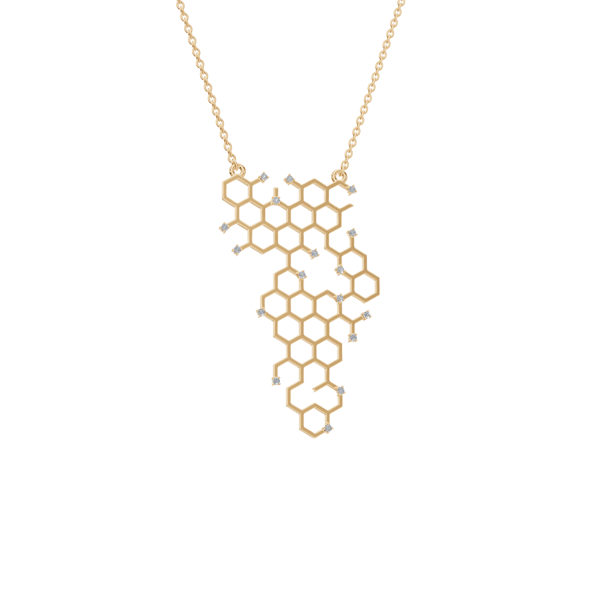 Honeycomb Light Lab Grown Diamond Necklace