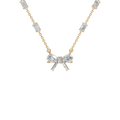 2.40 CTW Lab-Grown Diamond Station Necklace in Solid Gold Chain Necklace