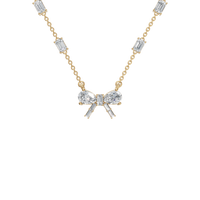 2.40 CTW Lab-Grown Diamond Station Necklace in Solid Gold Chain Necklace